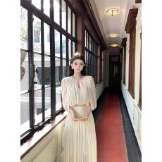 批发【心动缪斯】法式独特设计感压褶无袖上衣高腰百褶伞裙超漂亮套装