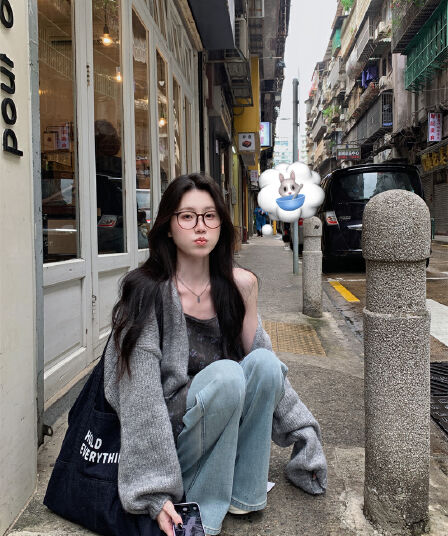 실사 정가 디자인 센스 꽃무늬 슬립 드레스 외부 가져 가라. 부드러운 찹쌀 회색 스웨터 세트