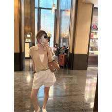 批发老钱风穿搭翻领假两件冰丝针织短袖<b class='q'>T</b><b class='q'>恤</b>女夏季薄款小众设计感上衣