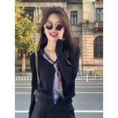 批发今年流行的爆款<b class='q'>女</b>装秋冬2026新款韩系系带长袖针织纽扣开衫小上衣