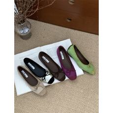 批发小香风内增高蝴蝶结方头单鞋女2025夏季法式配<b class='q'>裙</b>子<b class='q'>芭蕾舞</b>晚晚瓢鞋