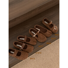 批发<b class='q'>复古</b>时尚圆头皮带扣甜酷单鞋女2025秋季新款芭蕾韩版玛丽珍豆豆鞋