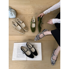 批发软底浅口单鞋女春<b class='q'>夏</b>2026年百搭平底一脚蹬舒适豆豆鞋纯色奶奶鞋潮