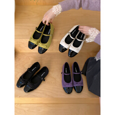 批发2026春<b class='q'>夏</b>新款女鞋温柔小香风蝴蝶结玛丽珍鞋小众拼色仙女芭蕾舞鞋