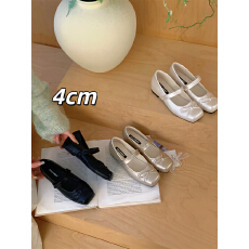 批发内增高复古芭蕾一字带方头蝴蝶结单鞋女2026春季新款法式玛丽珍鞋