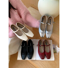 批发复古法式玛丽珍鞋女2026年春<b class='q'>秋</b>季新款拼色一字带浅口小香风单鞋子