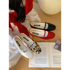 批发韩版方头一字扣带玛丽珍鞋女2026年春<b class='q'>秋</b>新款软皮舒适平底浅口单鞋