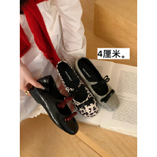 批发法式复古玛丽珍鞋女2026新款浅口圆头<b class='q'>甜美</b>蝴蝶结平底温柔风单鞋女