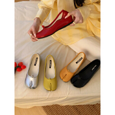 批发豆豆鞋女鞋2026年新款春季分趾猪蹄鞋脚趾懒人马蹄鞋内增高单鞋