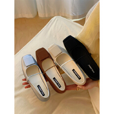 批发法式内增高方头浅口低跟一字带玛丽珍鞋2026春<b class='q'>秋</b>气质晚晚配裙单鞋