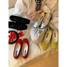 批发设计感小众温柔蝴蝶结芭蕾舞单鞋女百搭不累脚仙女风通勤玛丽珍鞋