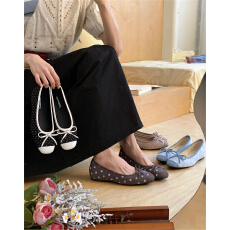 批发2026春季新款法式<b class='q'>复古</b>风蝴蝶结玛丽珍鞋女平底芭蕾舞鞋百搭单鞋