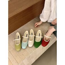 批发韩国小众蝴蝶结圆头单鞋女2026新款温柔晚晚风勤快芭蕾鞋软底瓢鞋