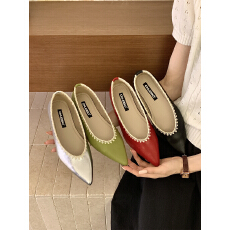 批发2026春<b class='q'>秋</b>新款温柔风一字带玛丽珍鞋女平底浅口单鞋百搭通勤方扣鞋