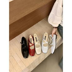 批发内增高4CM法式方头玛丽珍单鞋女2026春季配裙子芭蕾鞋小皮鞋