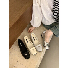批发法式复古风软底圆头浅口<b class='q'>百搭</b>女内增高单鞋春季新款时尚休闲