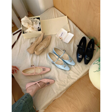 批发法式复古小方头一字扣带玛丽珍鞋女2026春款内增高浅口单鞋气质风