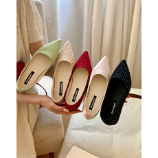 批发晚晚风浅口平底鞋<b class='q'>通勤</b>单鞋女2026新款法式尖头一脚蹬低跟鞋配裙子