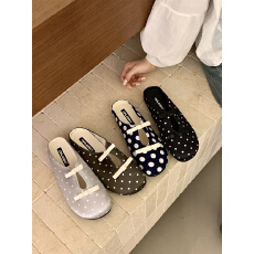 批发韩版复古软底时尚包头半拖鞋女2026早春新款一脚蹬单鞋懒人穆勒鞋