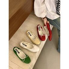 批发韩系<b class='q'>复古</b>小众内增高蝴蝶结单鞋女2026新款小香风浅口褶皱芭蕾舞鞋