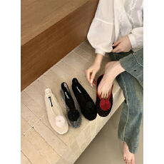 批发法式温柔风花朵波点玛丽珍鞋女2026新款春<b class='q'>夏</b>平底一脚蹬配裙子单鞋