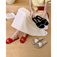 批发2026年新款网红夏季方头H型沙滩拖鞋女凉拖外穿软皮平底凉拖