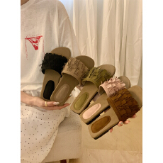 复古流苏小众软底拖鞋女夏外穿2026新款防滑平底一字拖凉拖鞋