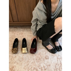 批发韩版温柔小众豹纹蝴蝶结单鞋女2026新款软底奶奶鞋芭蕾鞋通勤瓢鞋