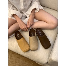 批发一脚蹬方头半拖鞋女2026秋季<b class='q'>新款</b>外穿浅口舒适百搭无后跟懒人