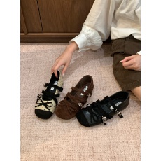 批发2026<b class='q'>秋</b>季新款芭蕾风波点平底单鞋女蝴蝶结玛丽珍鞋法式小众瓢鞋