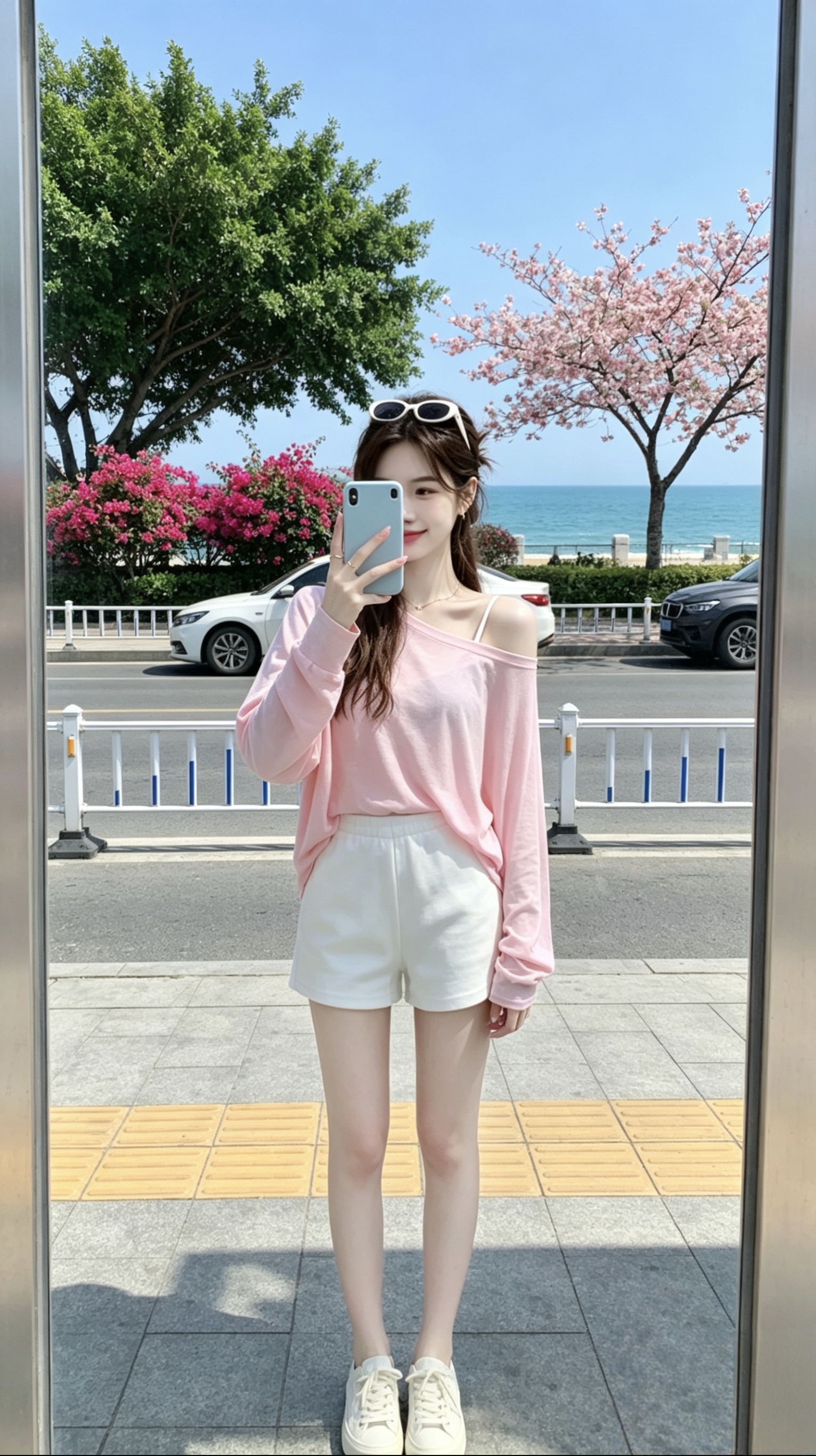 핑크색 백리스 얇은 스타일 니트 얼음 실크 에어컨 태양 보호 셔츠 치마 숄 긴팔 홀로우 아웃 블라우스 맨위 여성 여름