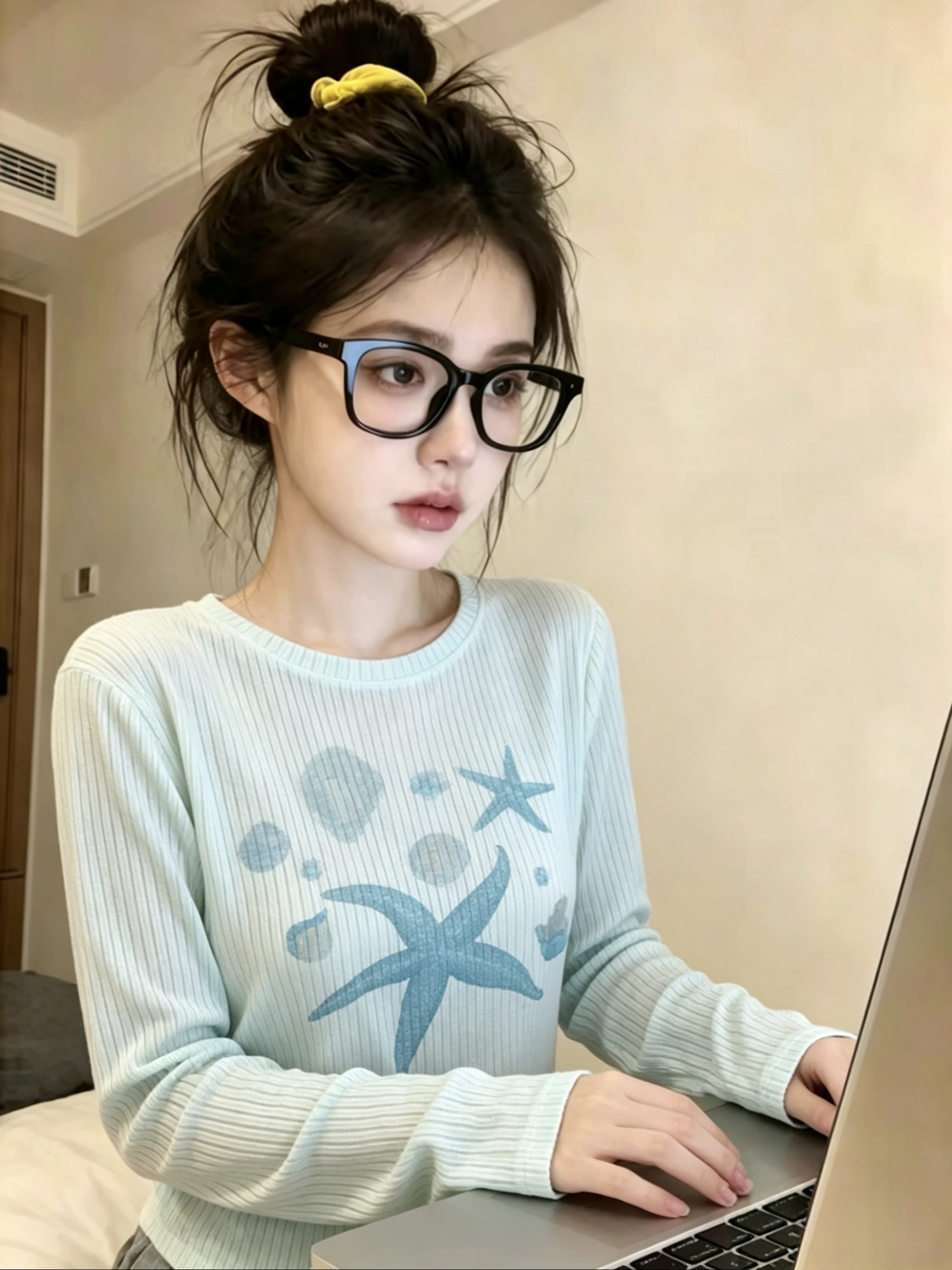 한 부서 파란색 프린트 얼음 실크 긴팔 자외선 차단 블라우스 티셔츠 여성 여름 외부 가져 가라. 루즈핏 느긋한 바람 Tulle 맨위