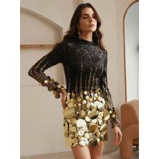 批发<b class='q'>欧美</b>风性感新款重工拼接亮片高级感高腰晚礼服裙子女