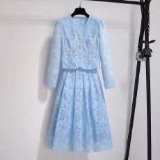 批发小香风连衣裙女<b class='q'>秋</b>装女款新款爆款穿搭气质时尚套装裙子