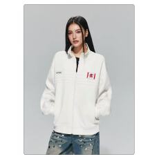 批发华棉复合+后包领徽章立领拉链外套潮牌街头打褶拼接<b class='q'>夹克</b>