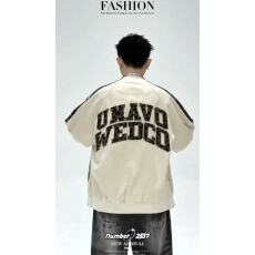 批发牛仔夹克春季2025新款潮牌宽松显瘦立领男士夹克百搭休闲条纹外套