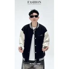 批发实体2025秋季新款美式复古潮牌棒球领宽松百搭潮流<b class='q'>时尚</b>夹克男装