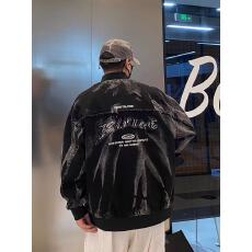 批发2025新款学生美式高街棒球服春秋季<b class='q'>时尚</b>情侣宽松显瘦牛仔外套潮