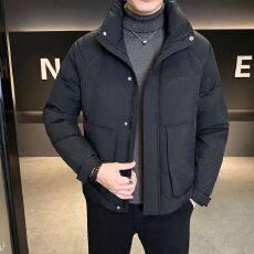 批发轻薄羽绒服男士冬季加厚2025新款今年流行爆款高级感短款工装外套