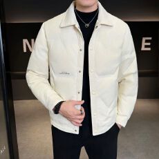 批发轻薄羽绒服男士冬季加厚2025新款今年流行爆款高级感短款工装外套