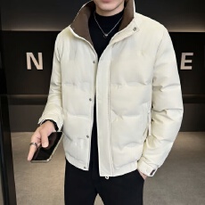 批发冬季新款保暖羽绒服男<b class='q'>时尚</b>潮牌潮流加厚宽松外套青年百搭轻薄上衣