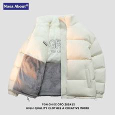 批发NASA新款棉服男女冬季宽松双面穿羊羔绒加绒加厚潮流保暖棉衣外套
