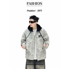 批发2025<b class='q'>冬</b>季加绒新款男士棒球服外套宽松休闲百搭夹克男潮流时尚上衣