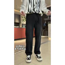 秋冬季青少年加绒牛仔裤子男孩高中初中学生大童加厚保暖休闲长裤