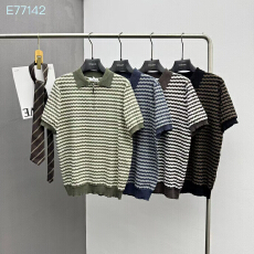 经典美式复古16针格纹撞色polo衫男士 休闲百搭老钱风短袖T恤