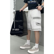 批发工装牛仔短裤<b class='q'>男士</b>夏季宽松休闲中裤韩系通勤过膝五分裤潮