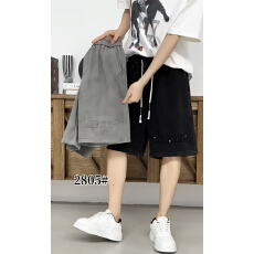 男士休闲短裤夏季潮流抽绳松紧腰大裤衩时尚痞帅半截裤新款五分裤