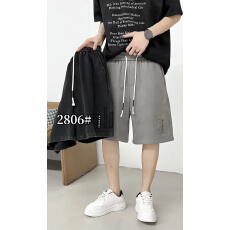 男士休闲短裤夏季潮流抽绳松紧腰大裤衩时尚痞帅半截裤新款五分裤