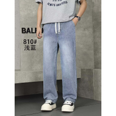 批发牛仔裤<b class='q'>男</b>生直筒宽松新款垂感阔腿<b class='q'>裤子</b>春秋季怀旧直筒大裤脚长裤