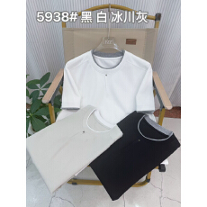 批发外贸日韩老钱风轻奢原创设计<b class='q'>男士</b><b class='q'>短袖</b>2026年夏季新款莱赛尔